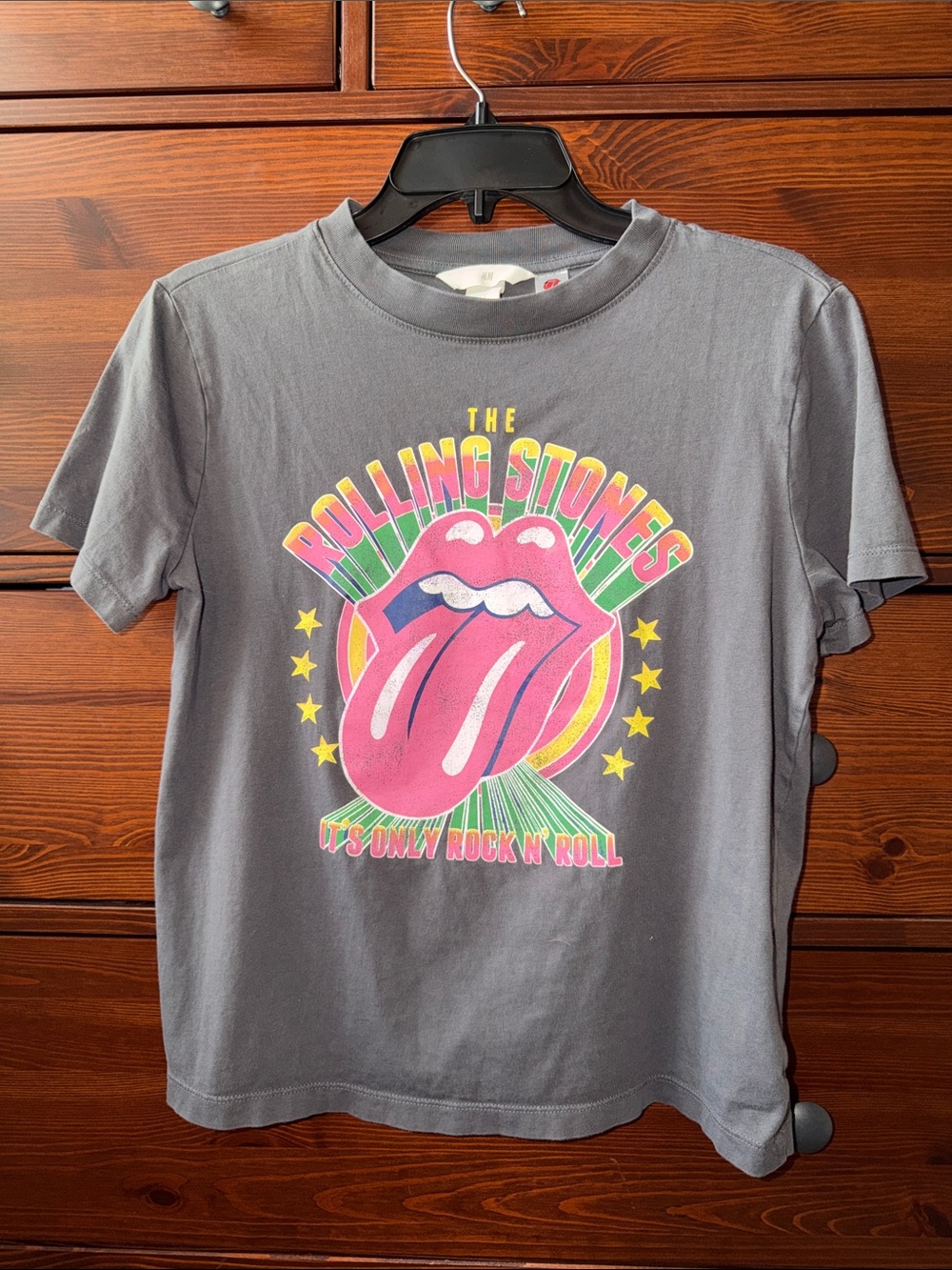 The Rolling Stones Classic Band T-Shirt in Charcoal Gray from H&M